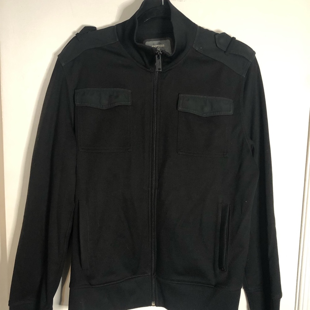 Express men’s large black track jacket